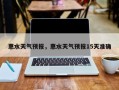 惠水天气预报，惠水天气预报15天准确