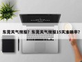 东莞天气预报？东莞天气预报15天准确率？
