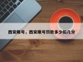 西安限号，西安限号罚款多少扣几分